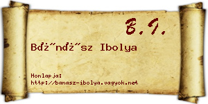 Bánász Ibolya névjegykártya